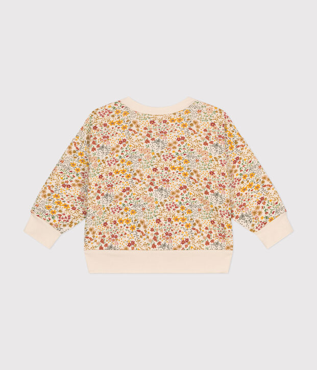 Babyvestje van gewatteerde tubic ecru/multicouleur