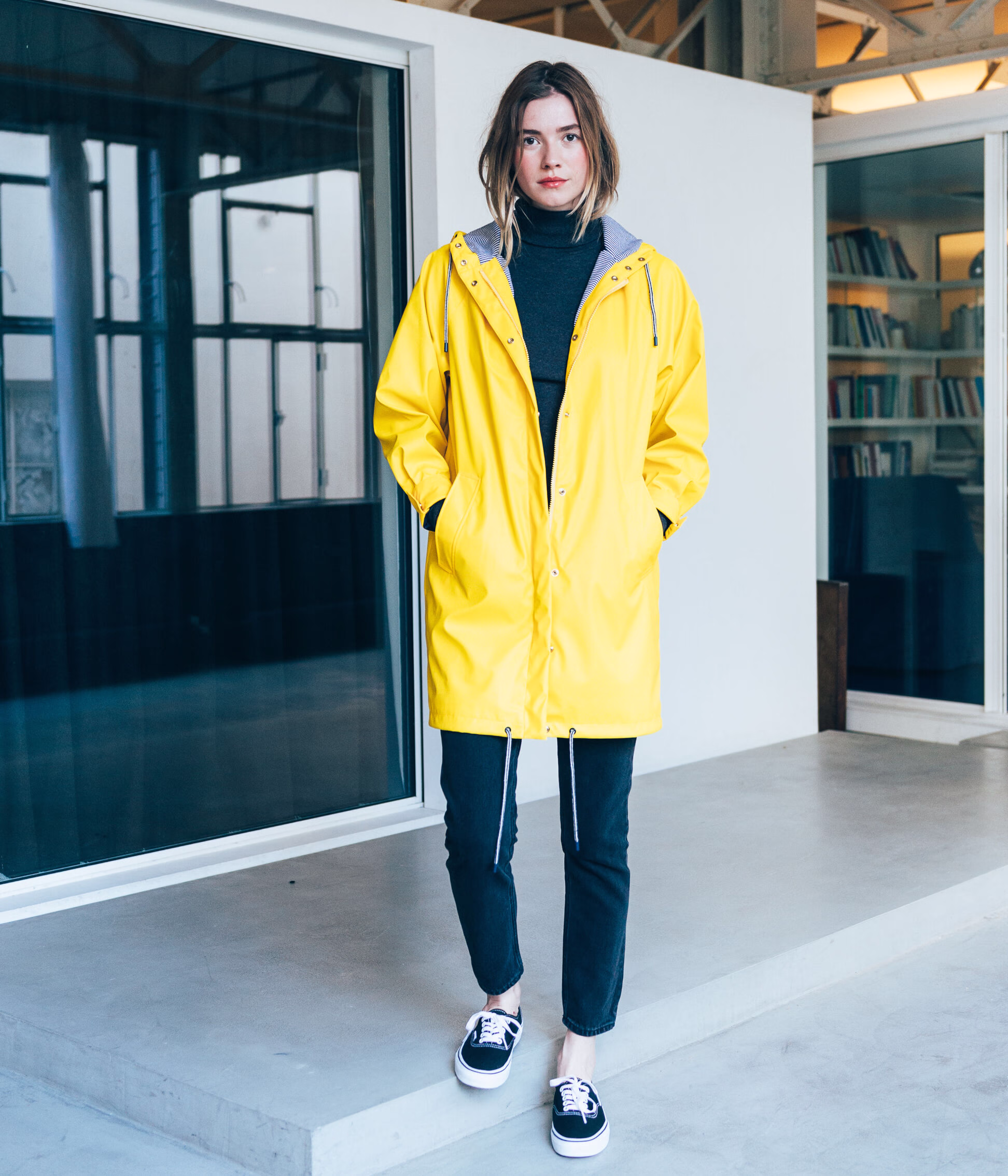 Cire parka femme JAUNE Petit Bateau