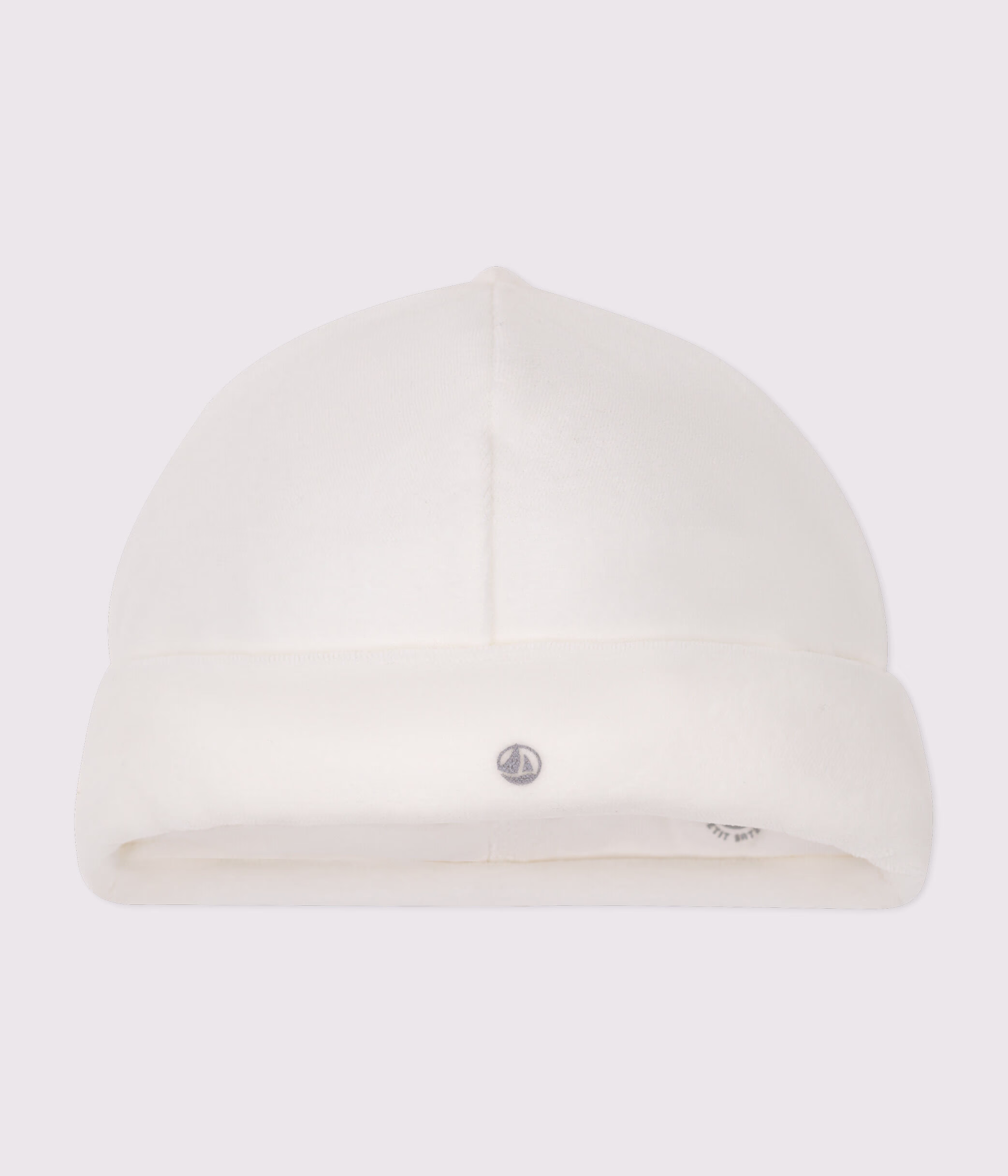 Bonnet naissance bebe en velours uni MARSHMALLOW Petit Bateau