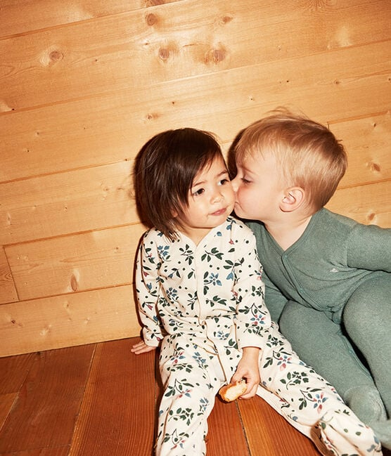 pyjama fleur molleton bebe