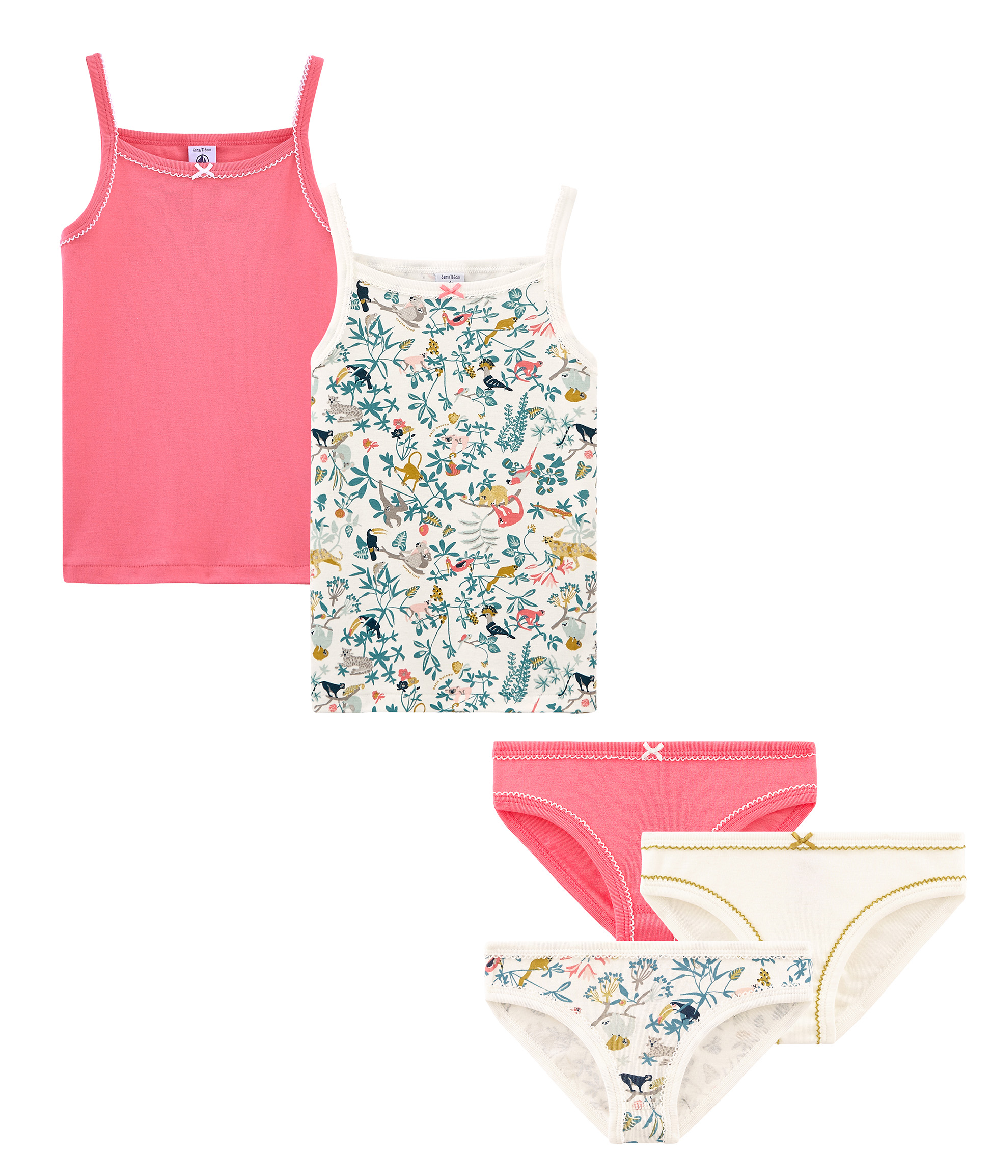 Lot de sous vetement fille variante 1 Petit Bateau