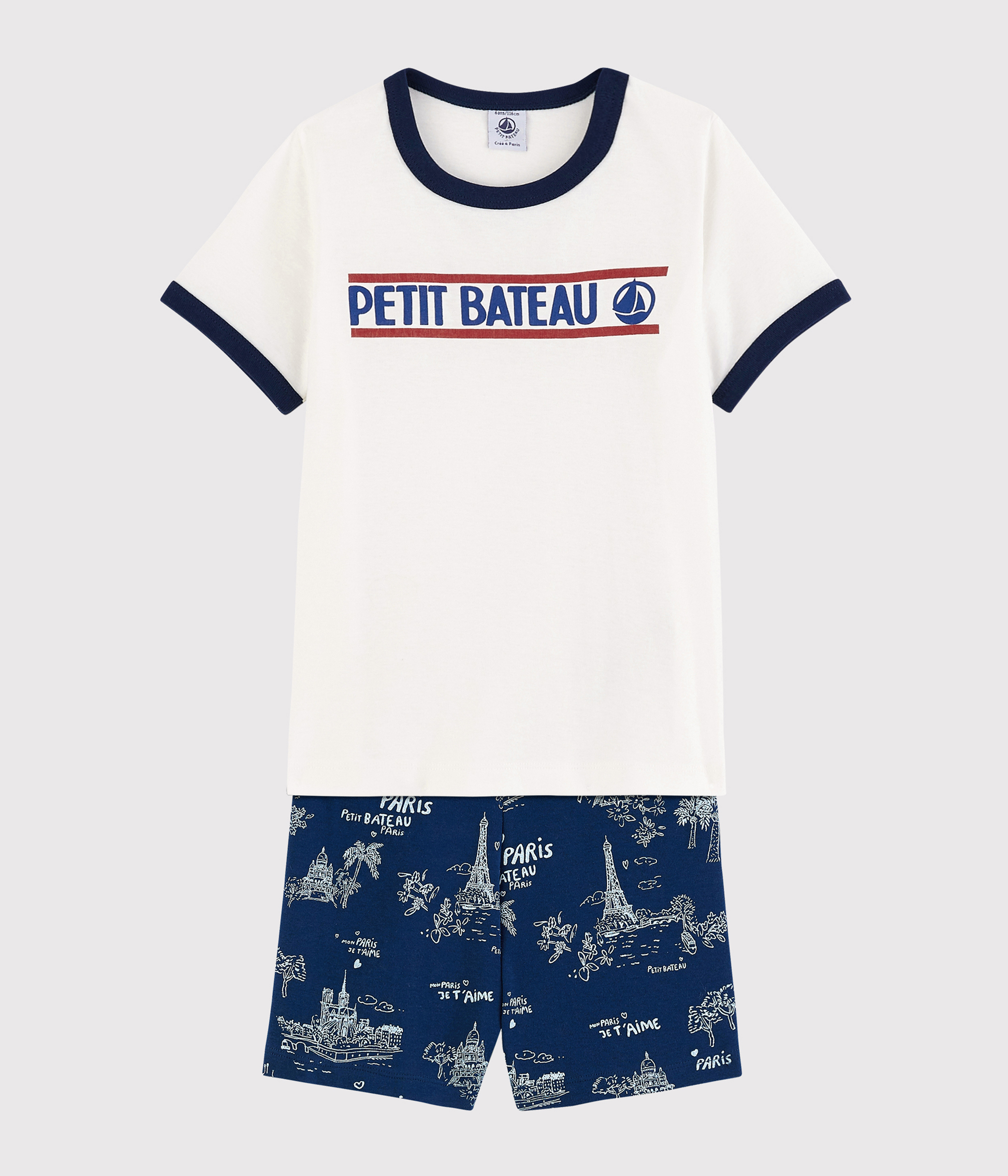 Petit Bateau Completo da pigiama Pyjacourt Becilia bambino bianco online | Italia Petit Bateau Completo da pigiama Pyjacourt Becilia bambino bianco online | Italia
