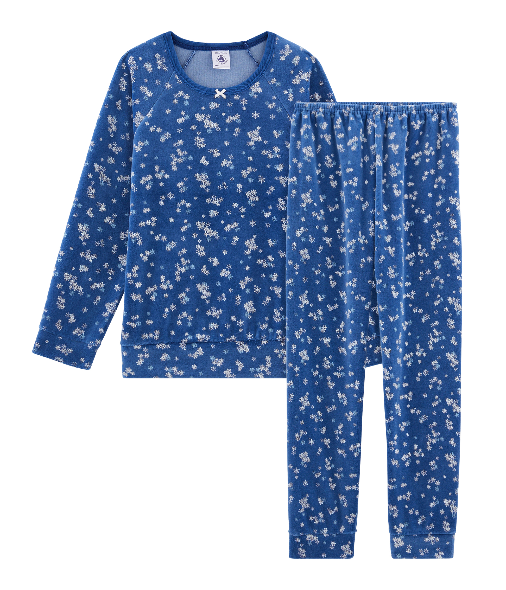 Pyjama petite fille en velours Petit Bateau