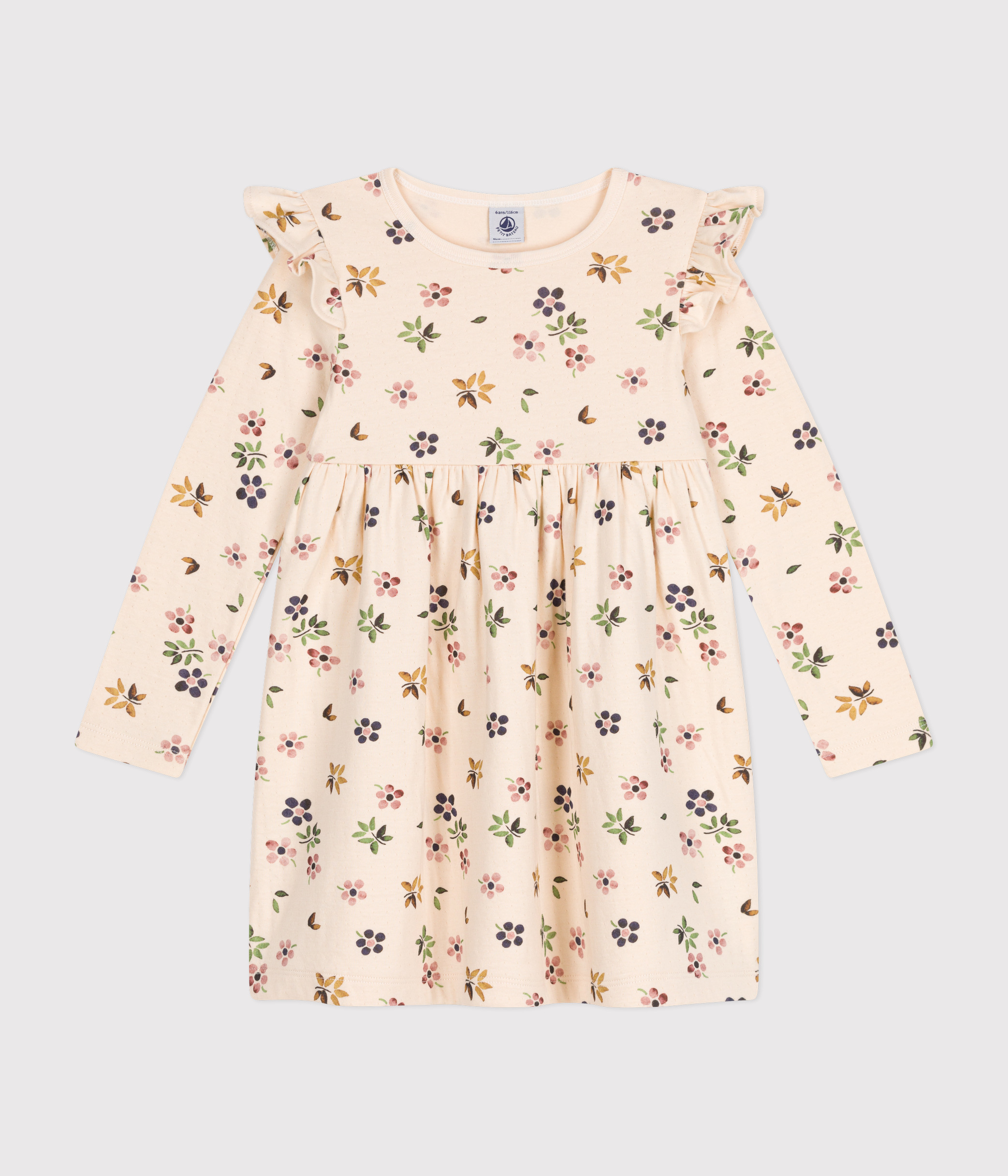 Miipat Meisjesjurk, tule, lange mouwen, kleuterjurk, kinderprinses, gestippelde rok voor feest, verjaardag, bruiloft, formeel, wit, 5-6 Jaren