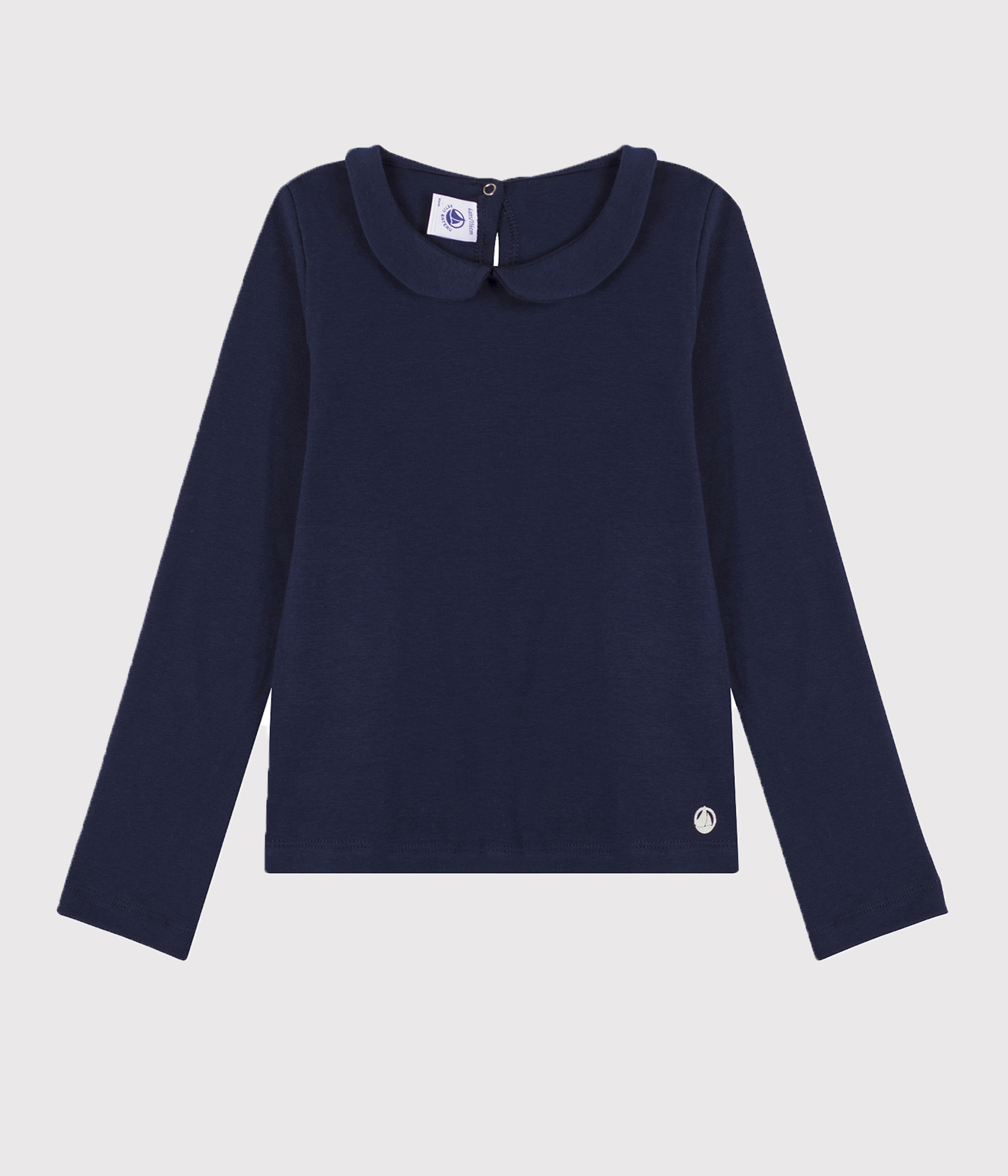 Petit Bateau Katoenen kinderpyjama met lange mouw en hartjesprint - Nu