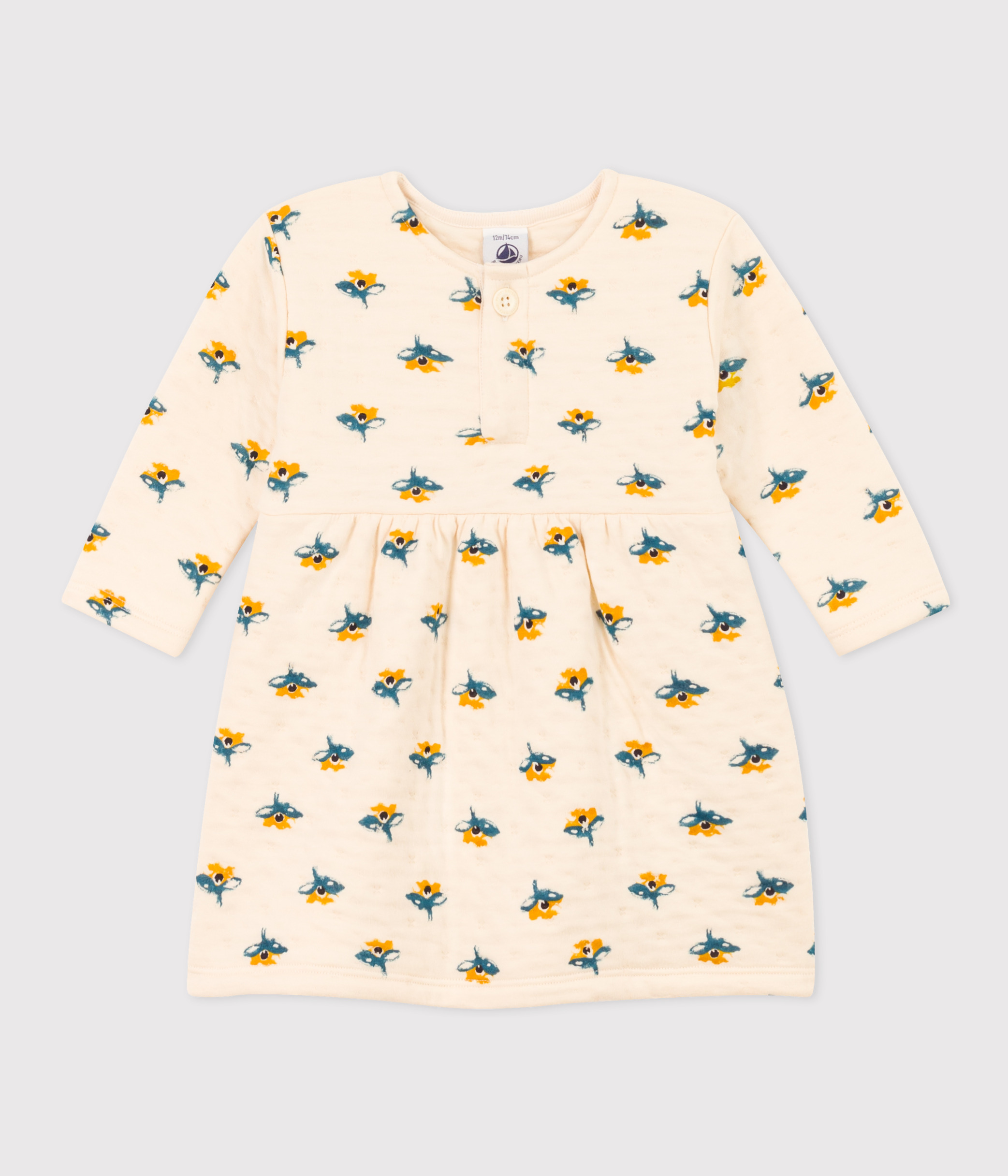 Vêtements Robe MatelassÃ©e Petit Bateau Robe Manches Longues En