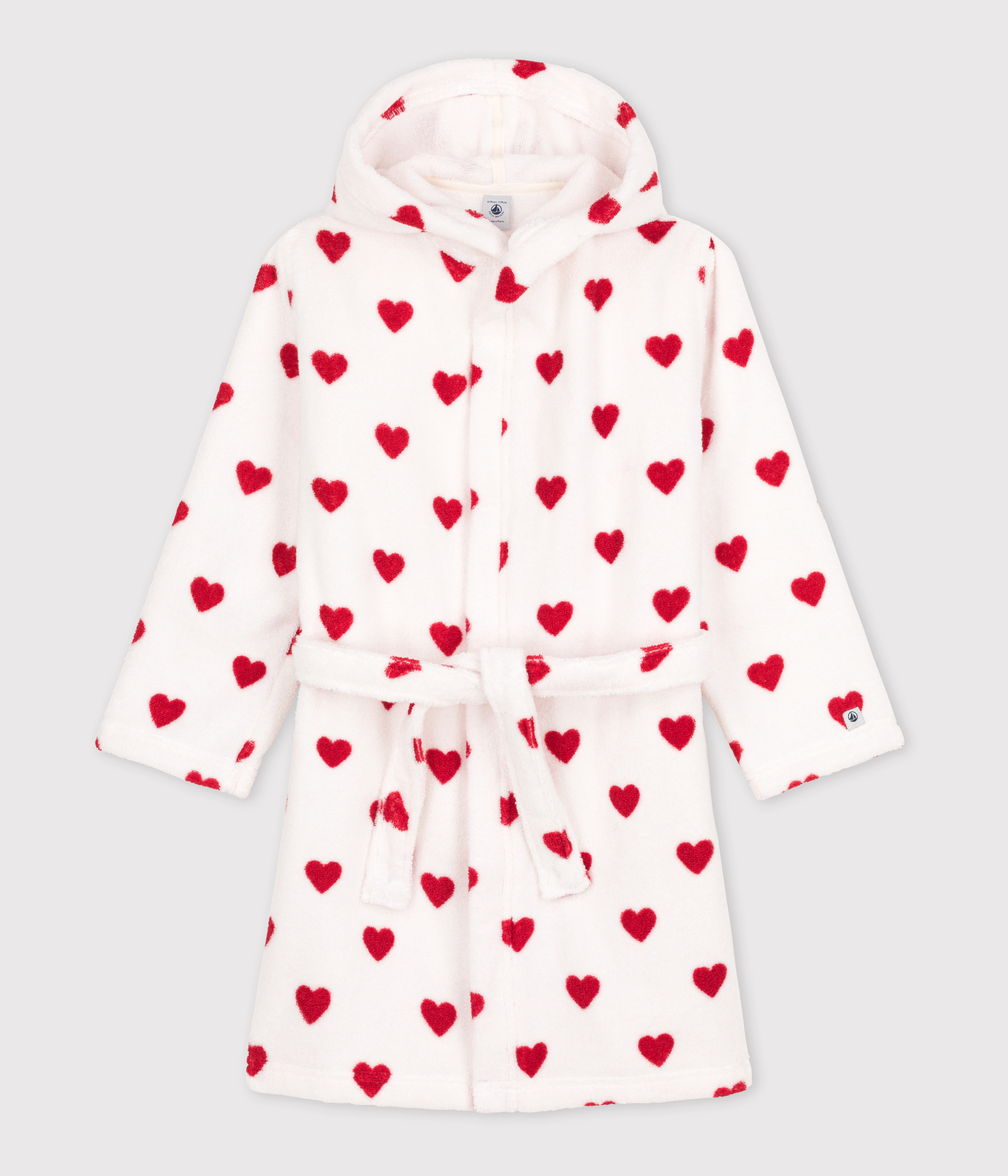 Peignoir c ur en eponge enfant MARSHMALLOW TERKUIT Petit Bateau