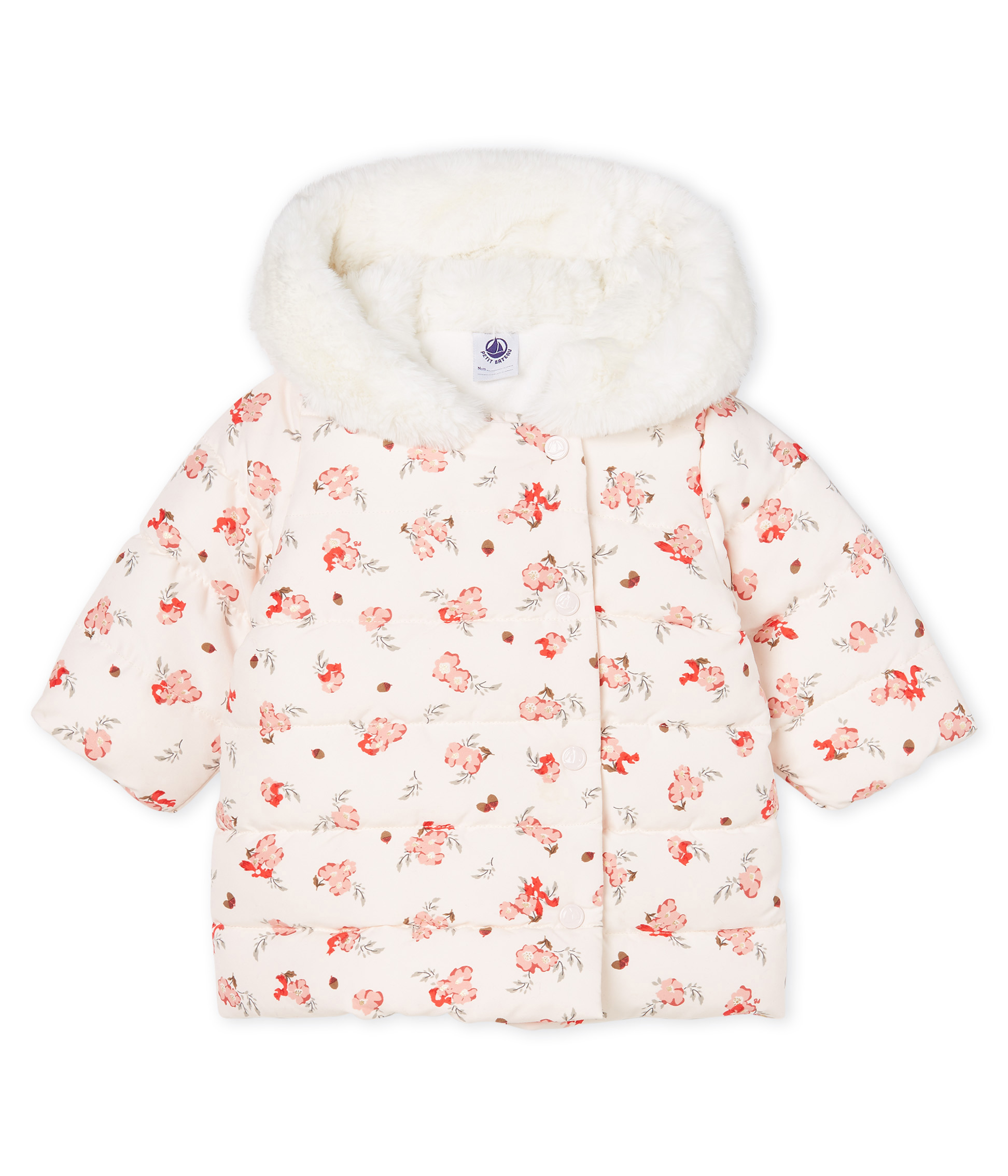 Doudoune Bebe Fille En Microfibre Imprimee Fleur Multico Petit Bateau
