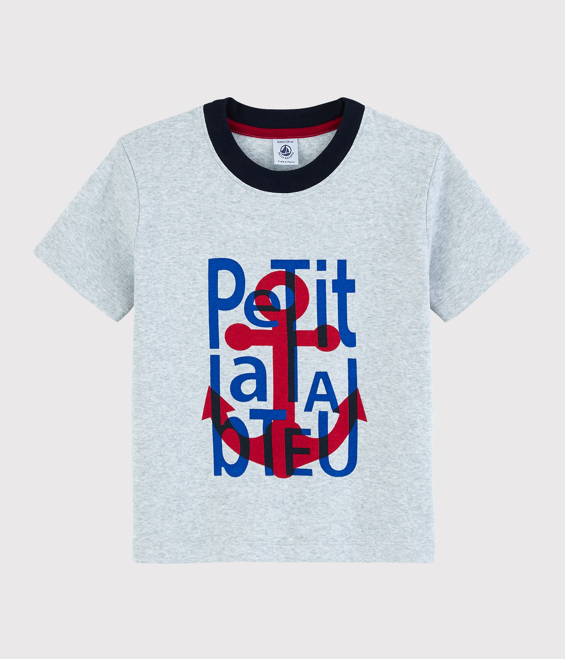Tee-shirt Bébé Garçon Petit Bateau - Manches Courtes Coton Boutons Dos Vêtement Bébé Garçon Coton
