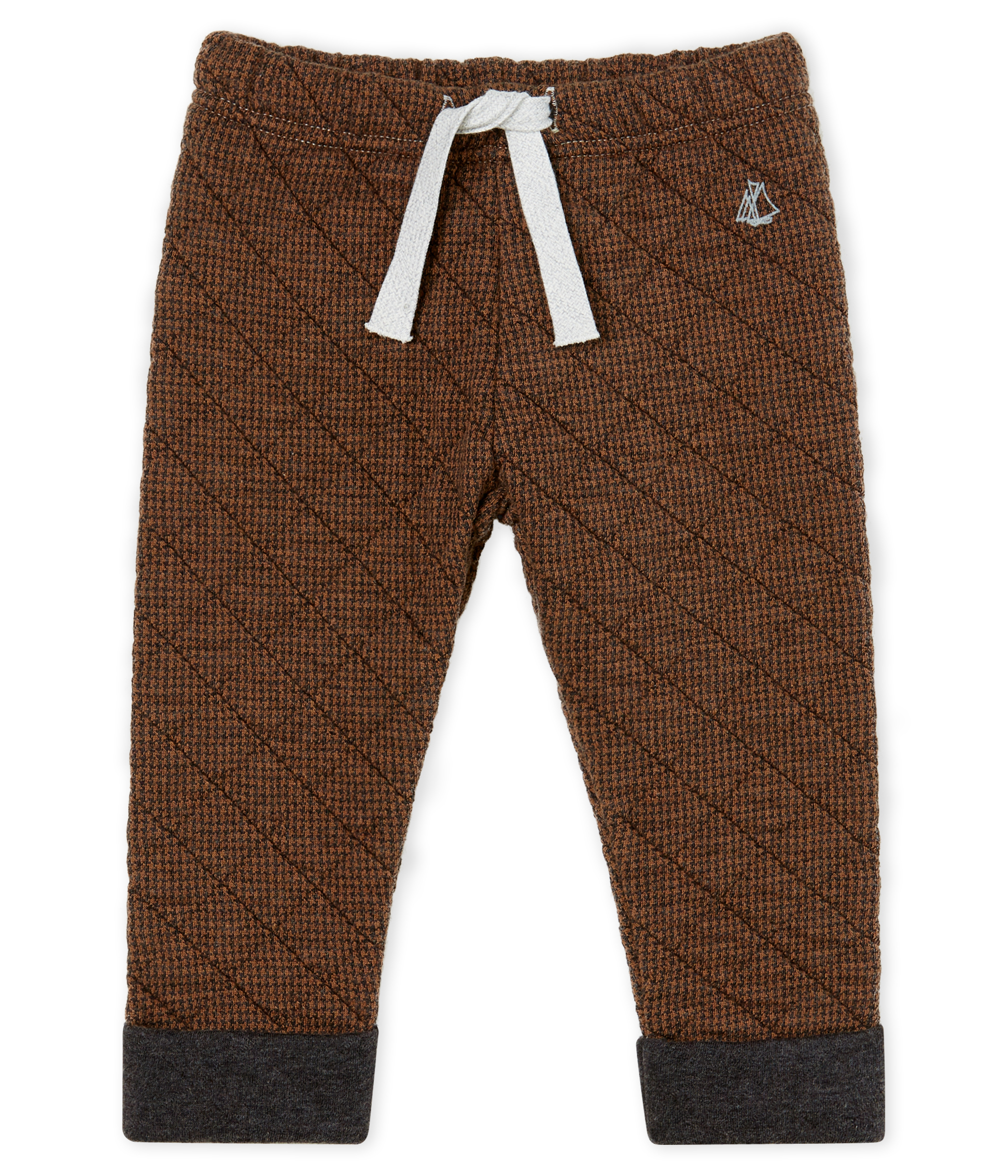Pantalon bébé garçon en tubique pied-de-poule