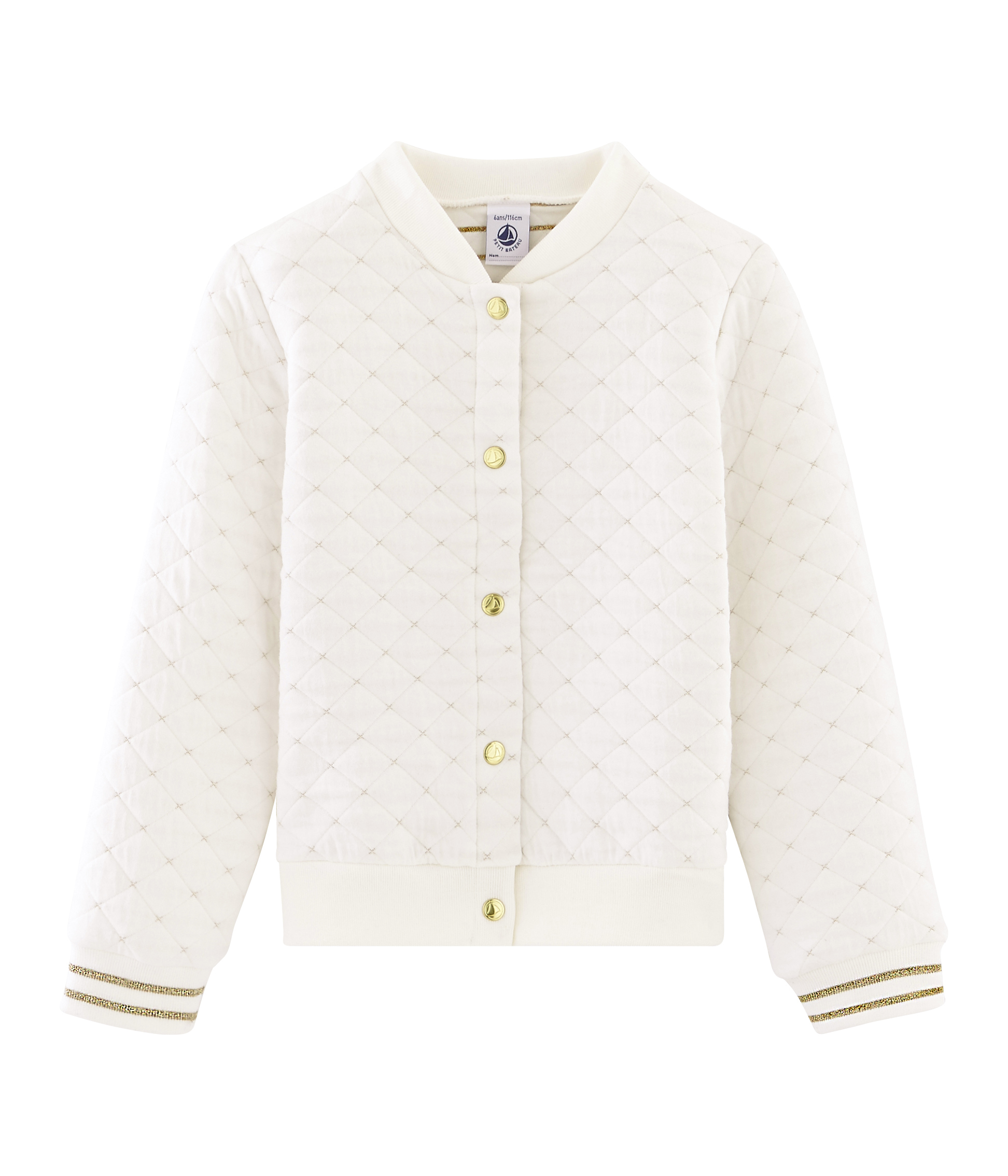 Cardigan en tubique matelassé enfant fille