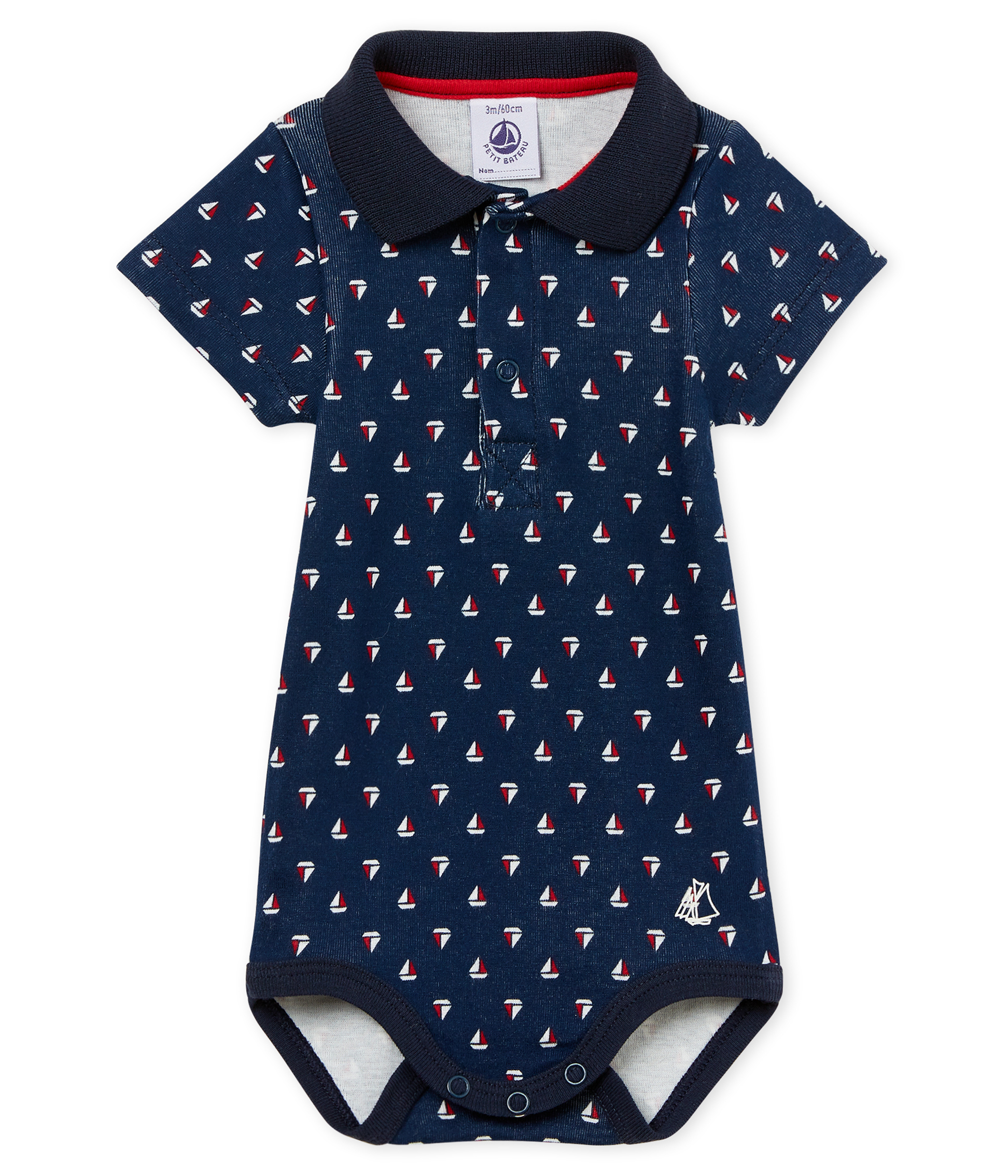 Body manches courtes col polo imprimé bébé garçon