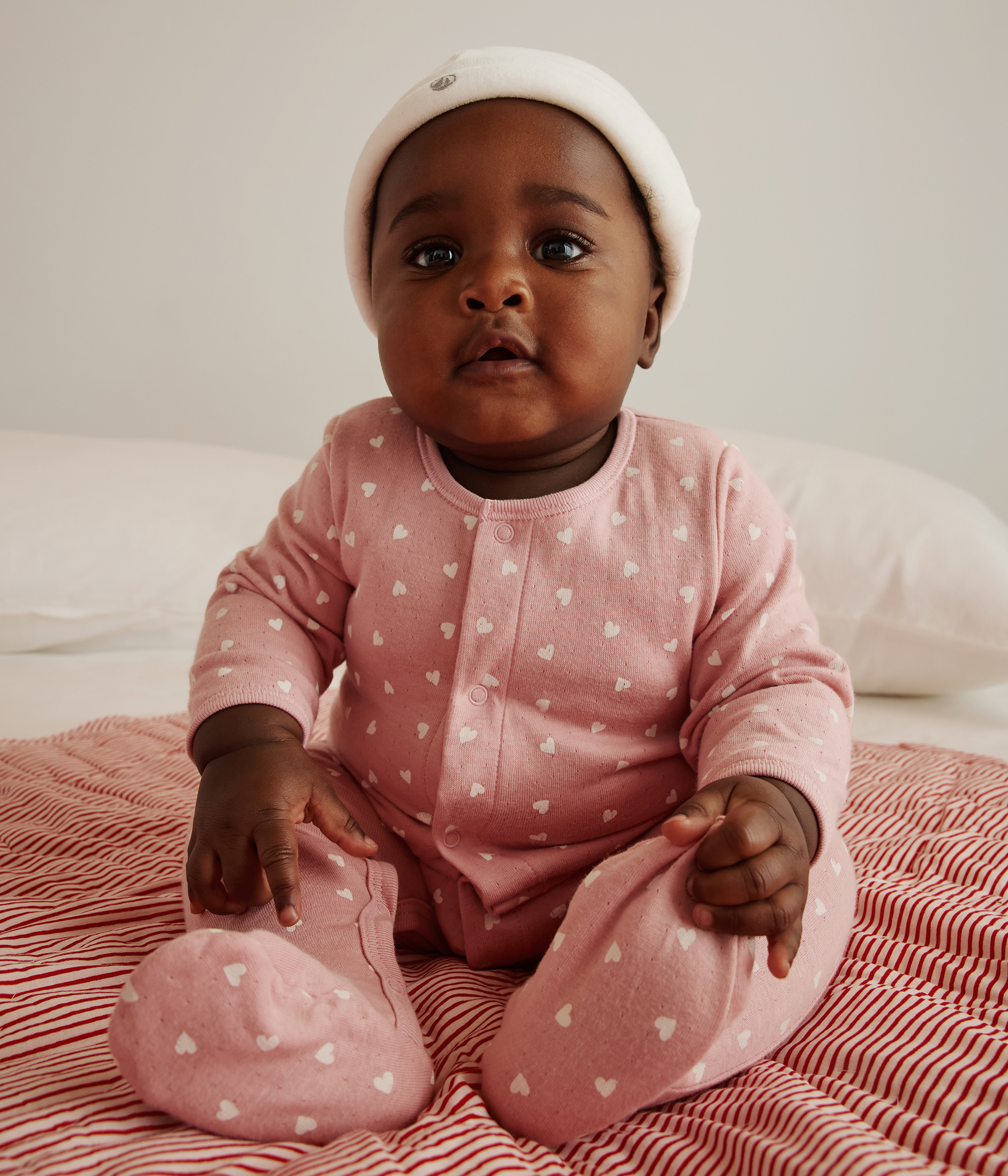 Petit Bateau A0CIS Bodyjama Blanc/Multico Bébé Fille 0-3 Mois