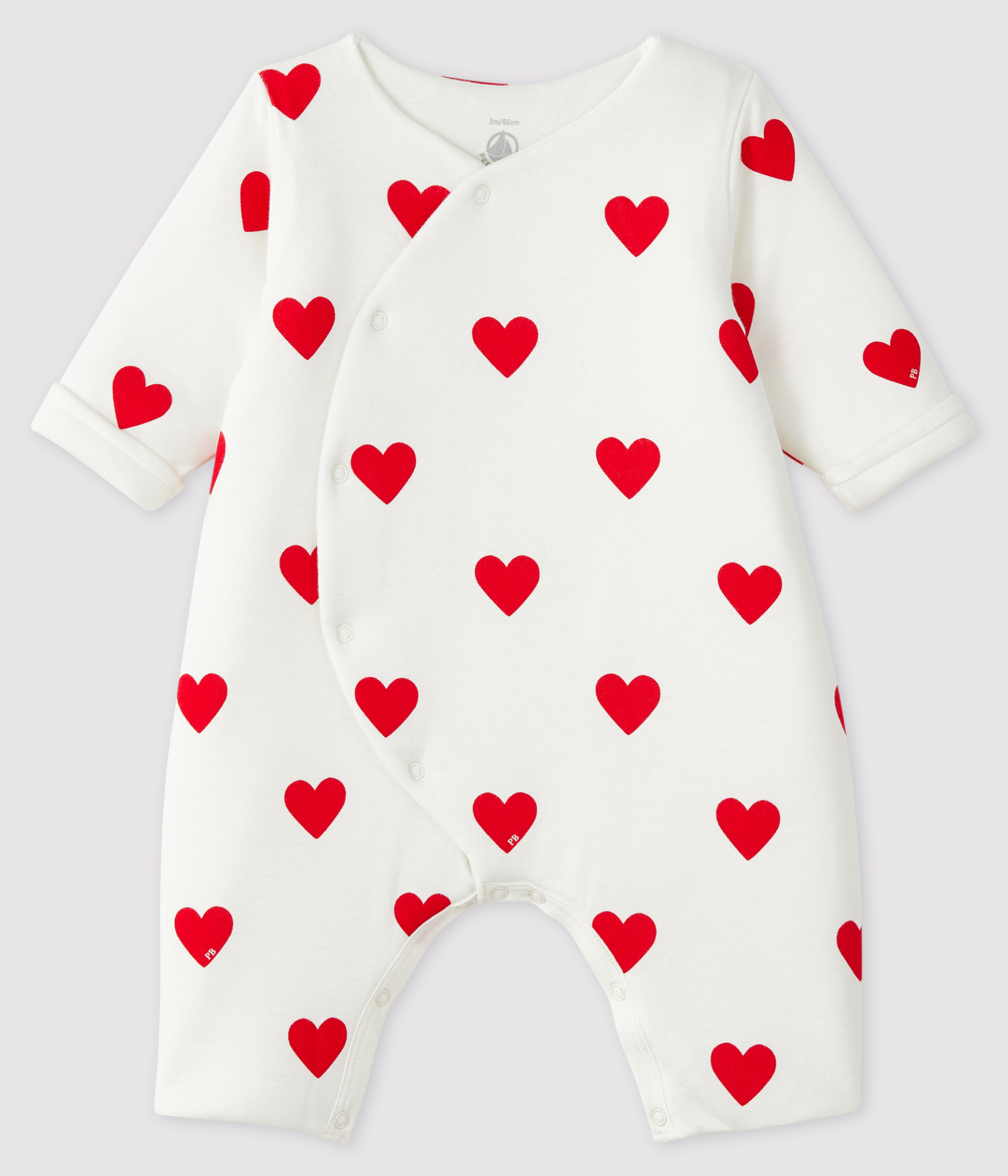 Petit Bateau Pyjama à Cœurs Rouges Bébé 0 Mois : : Mode