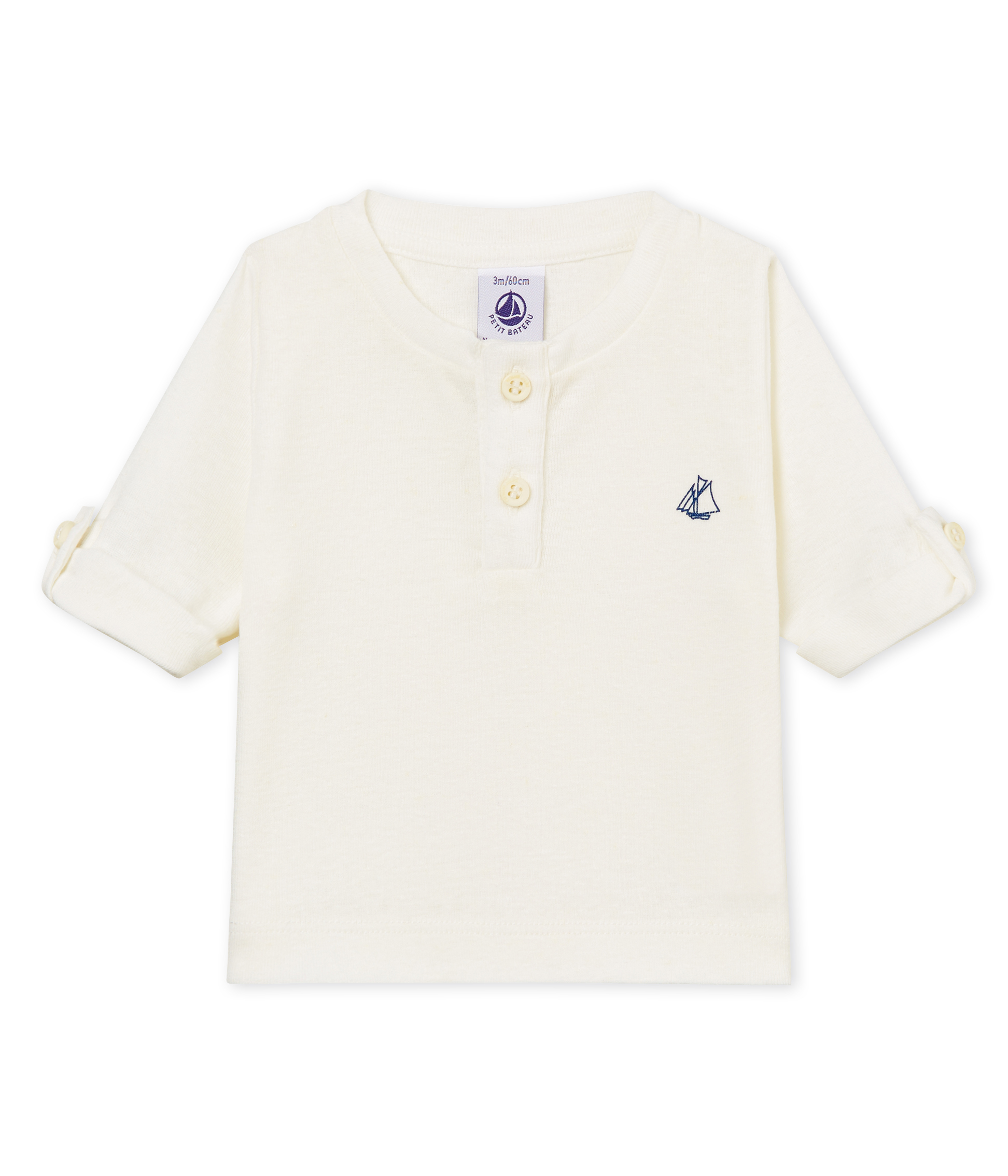 T-shirt met lange mouwen uit katoen/linnen voor babyjongens
