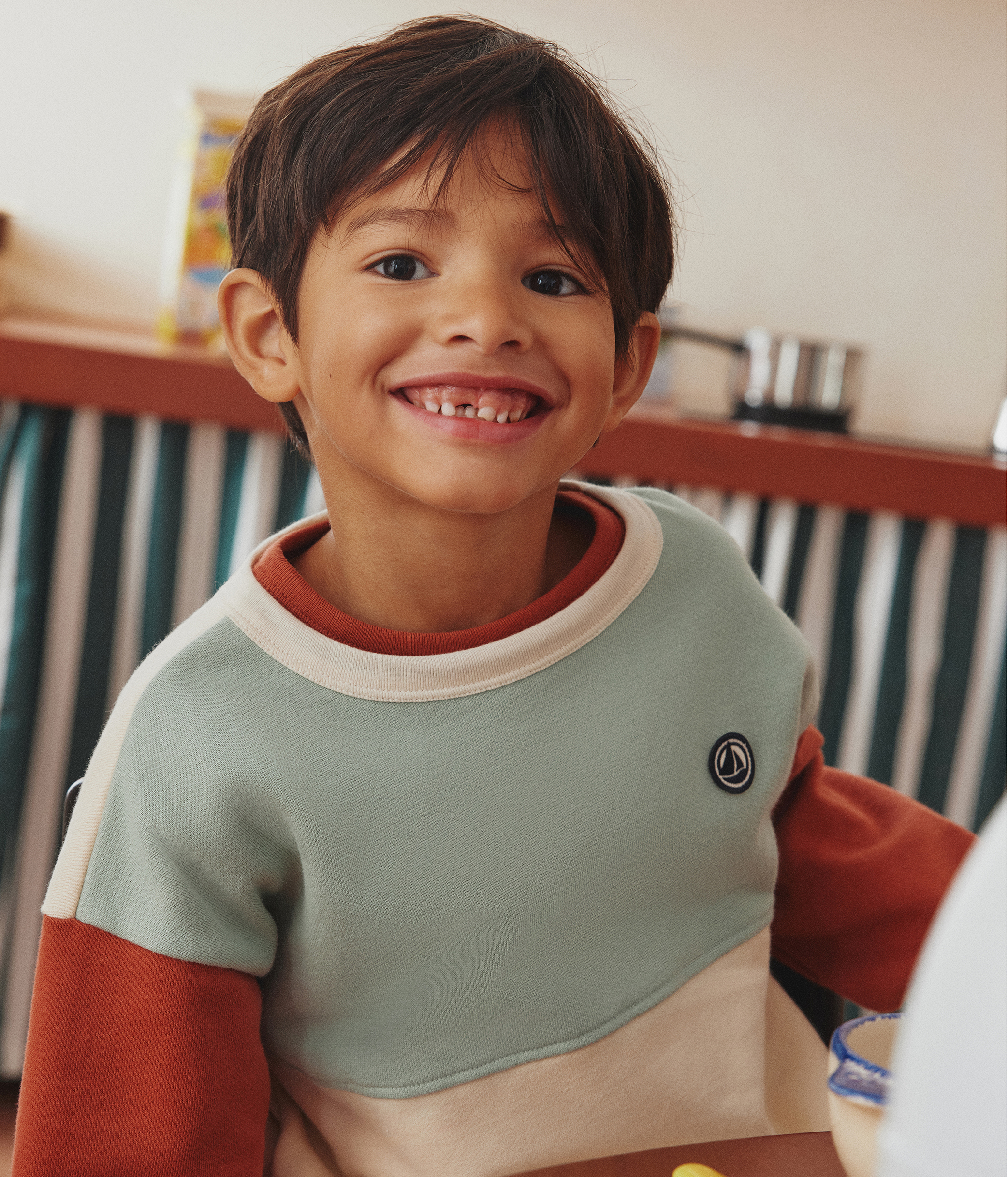 Petit Bateau Sweatshirt Manches Longues Garçon - Molleton Doux Et Confortable