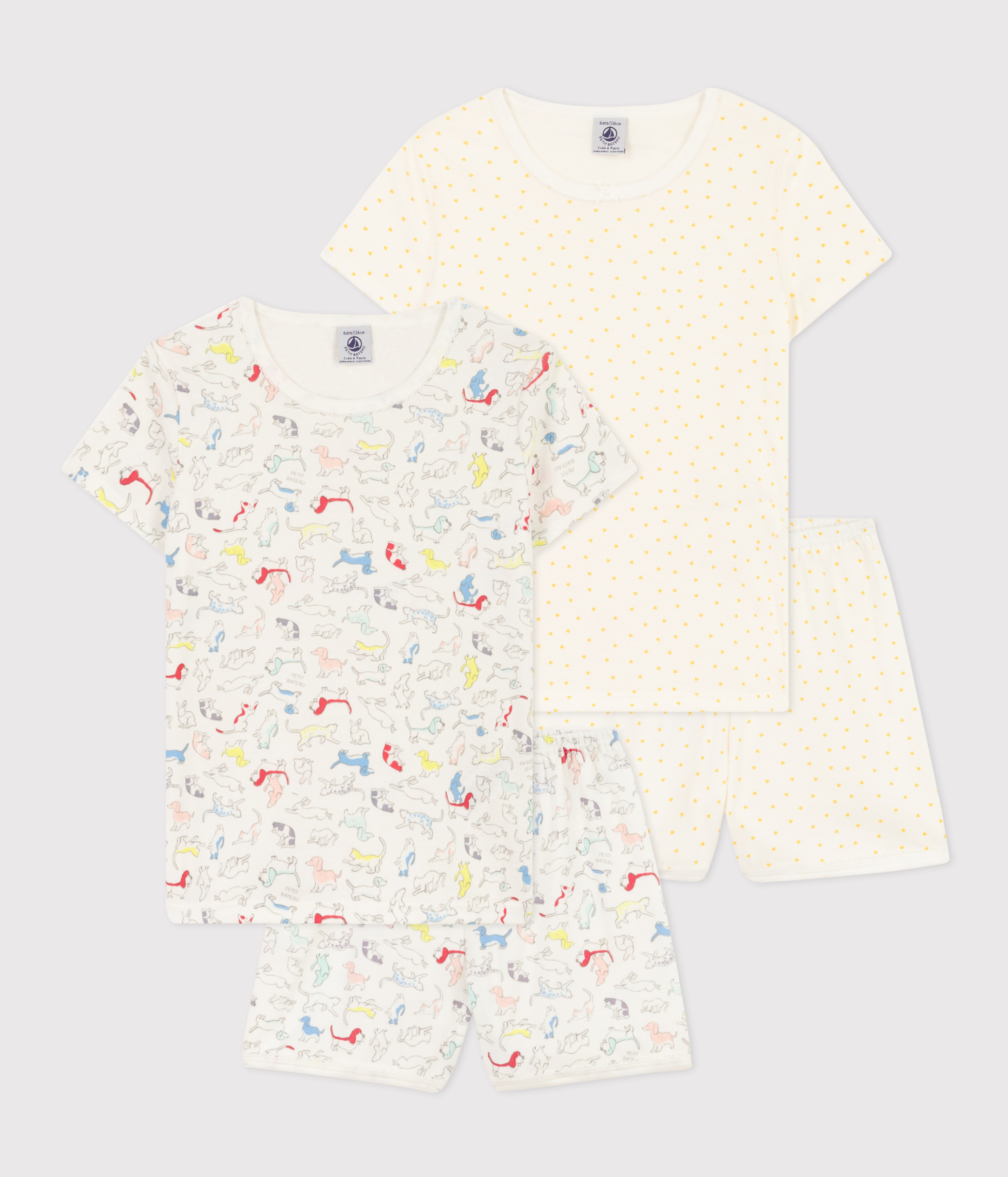 klassieke zomer pyjama meisjes wit bloemetjes Little Label