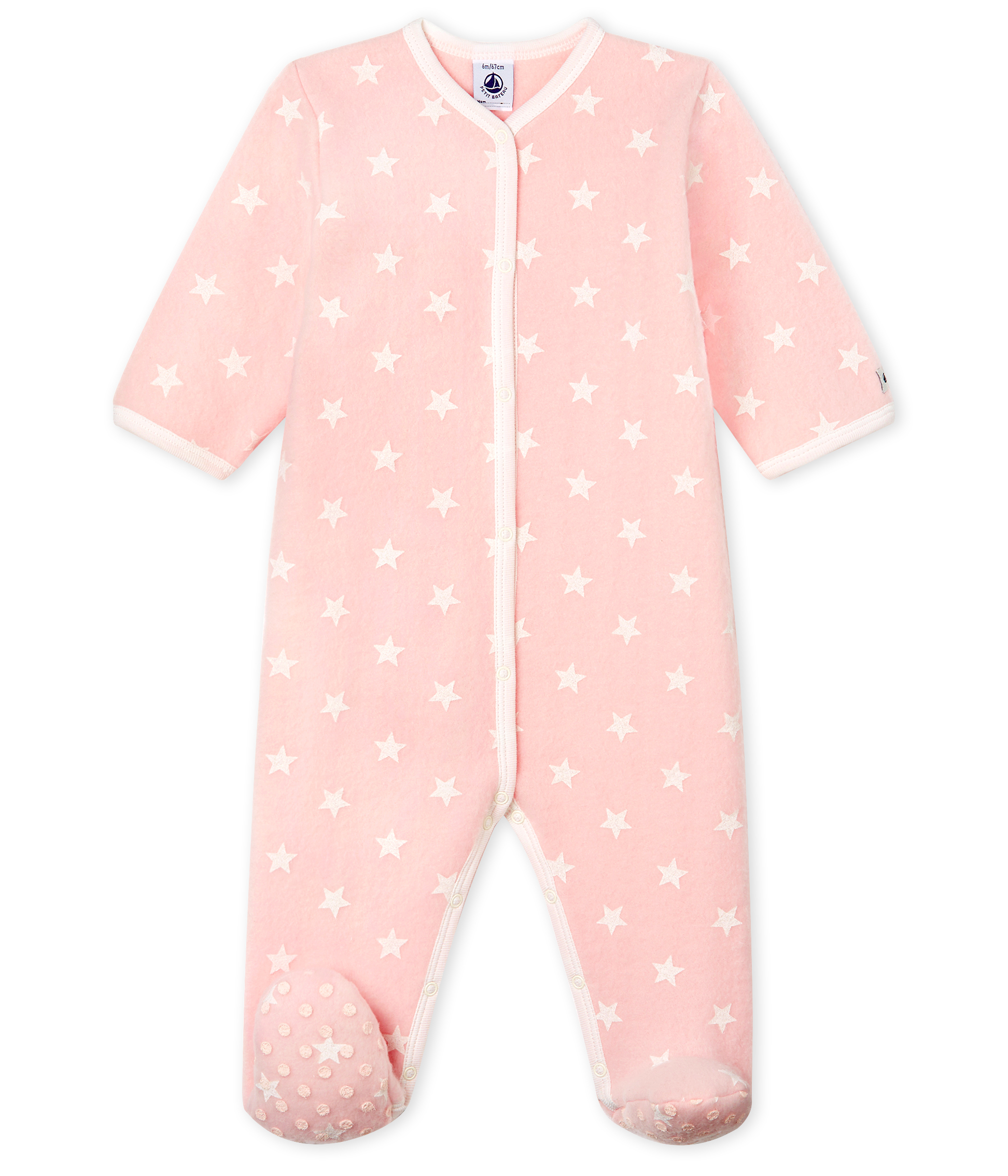 Surpyjama bébé en polaire PETIT BATEAU - beige imprimé