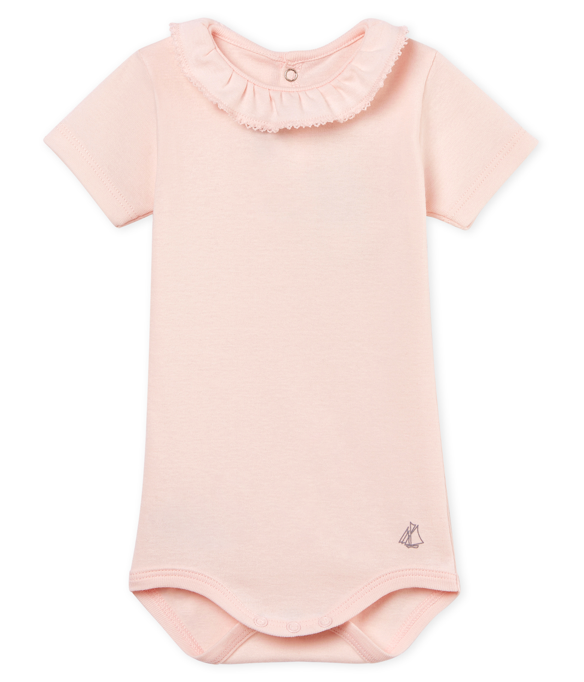 Body met korte mouwen en biesje voor babymeisjes