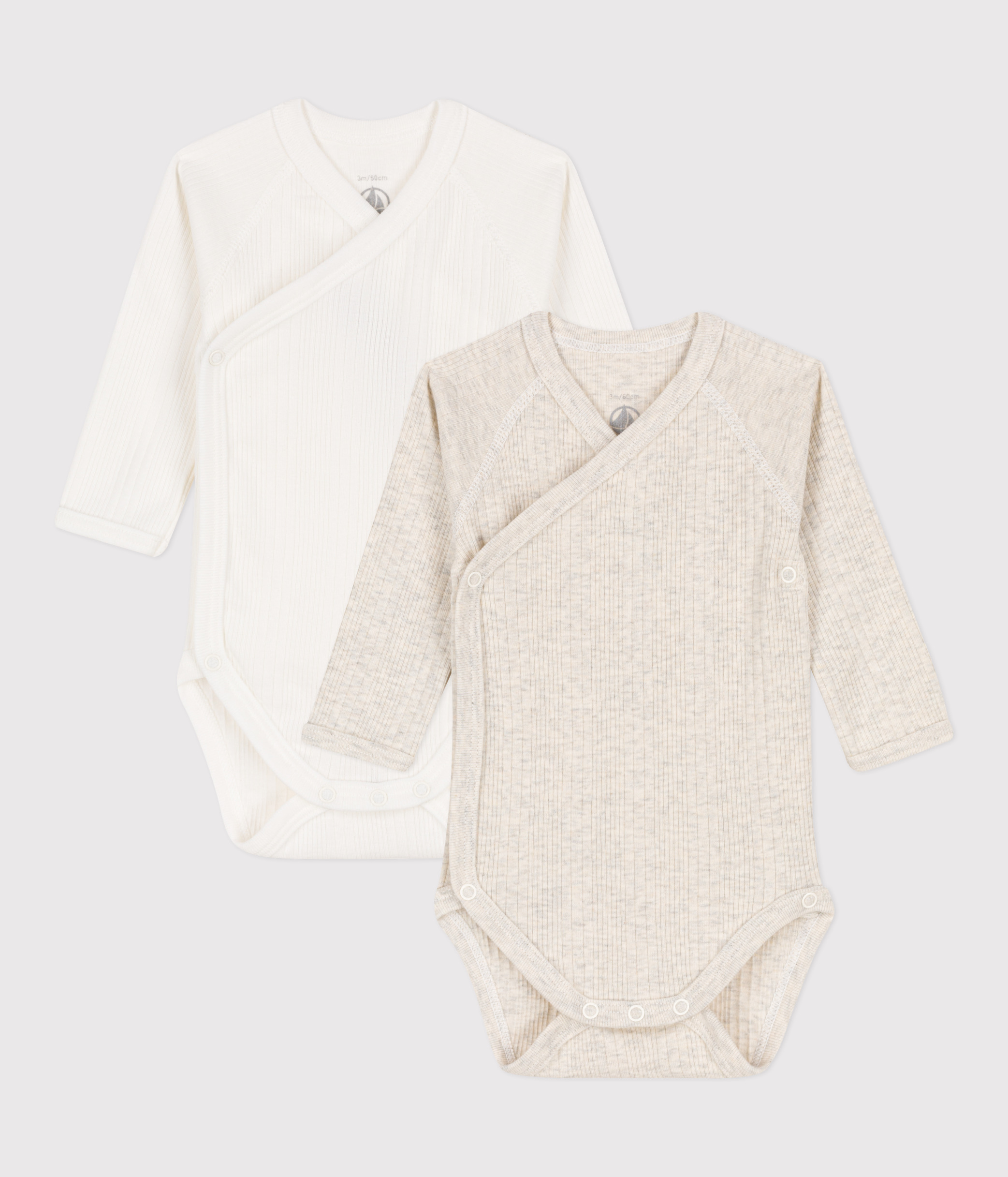 Lot de 3 bodies croisés manches courtes en coton imprimé bébé variante Lot de 3 bodies croisés manches courtes en coton imprimé bébé variante