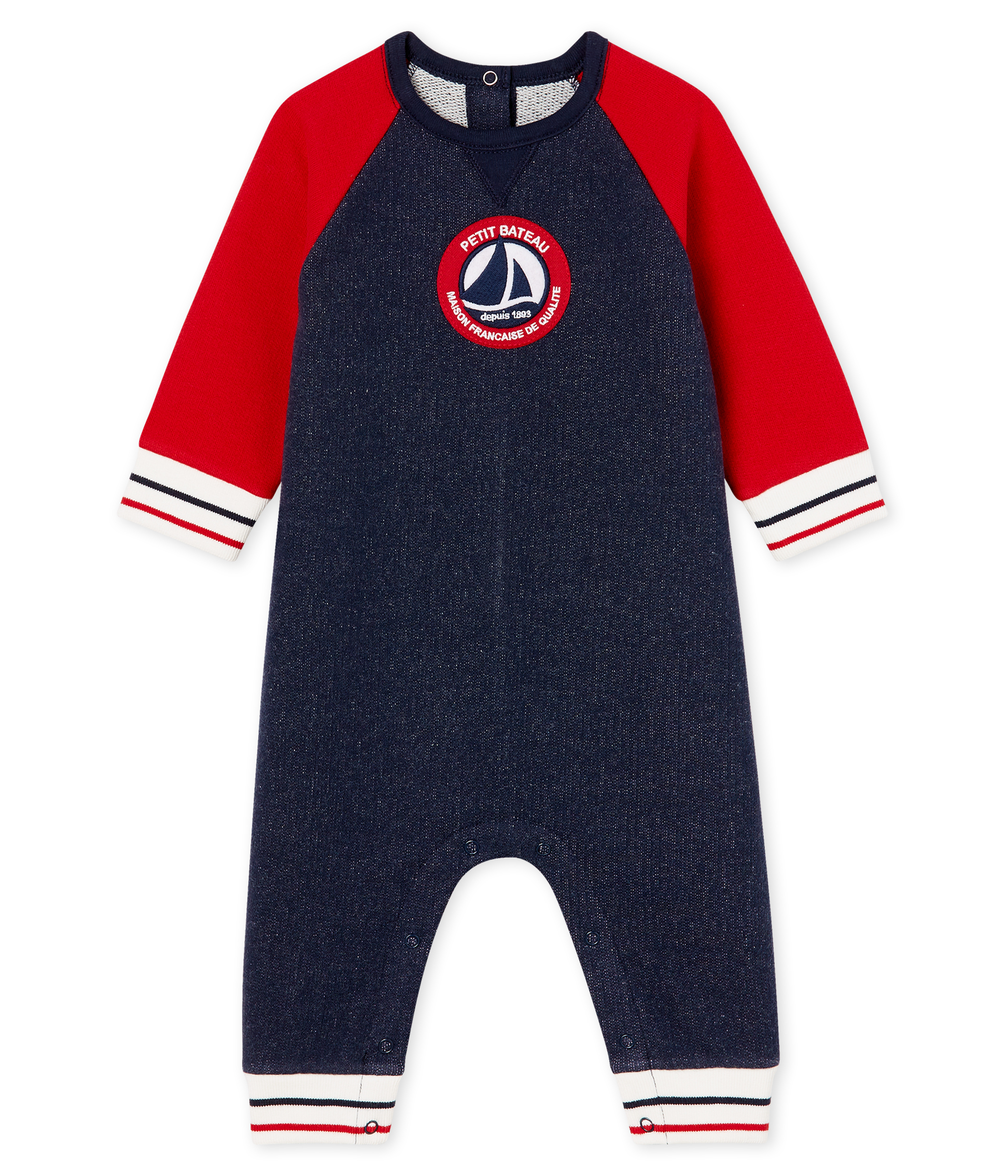 Combinaison longue bébé garçon en molleton
