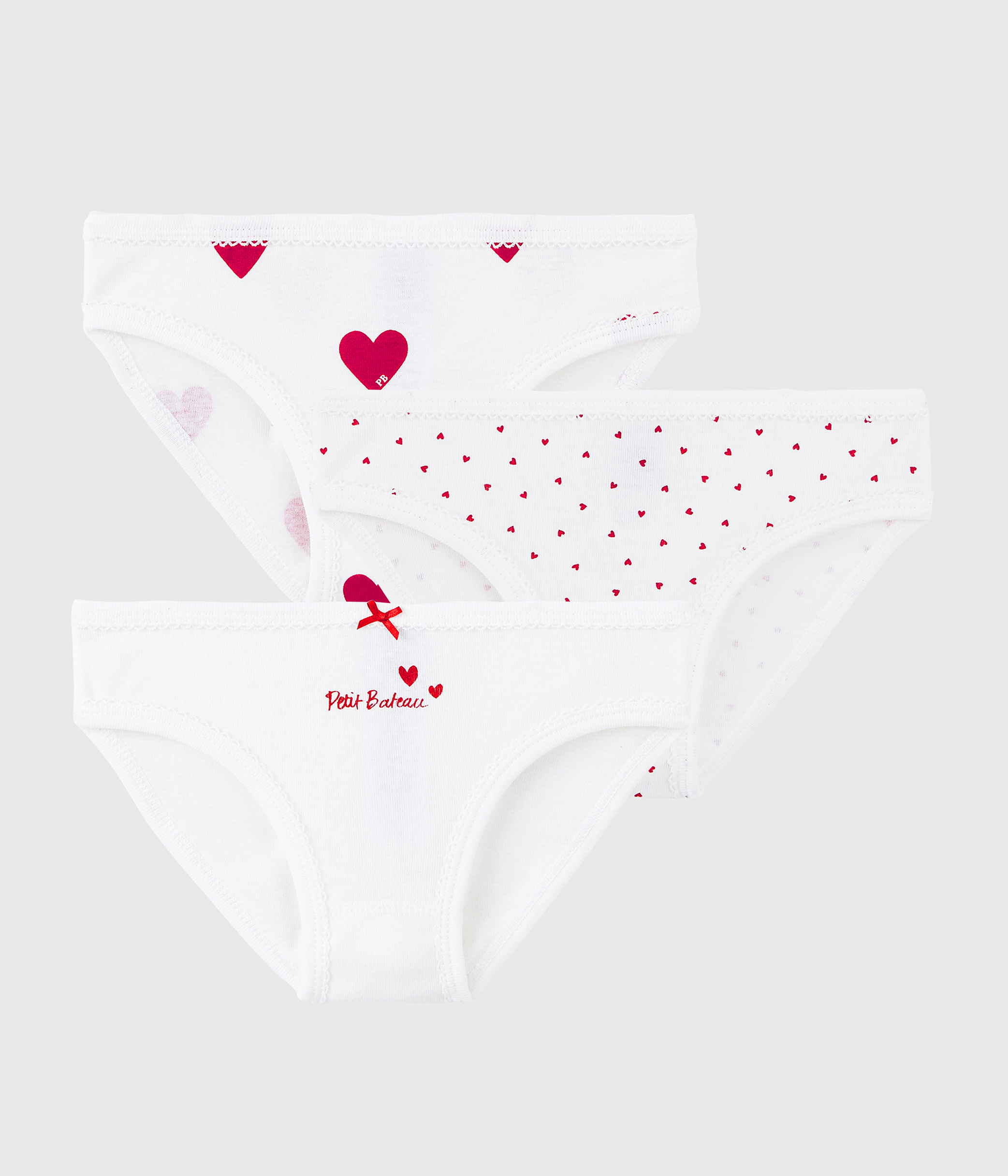 3er-Set Orangettes-Slips aus Baumwolle für Mädchen variante 1 A07CJ00