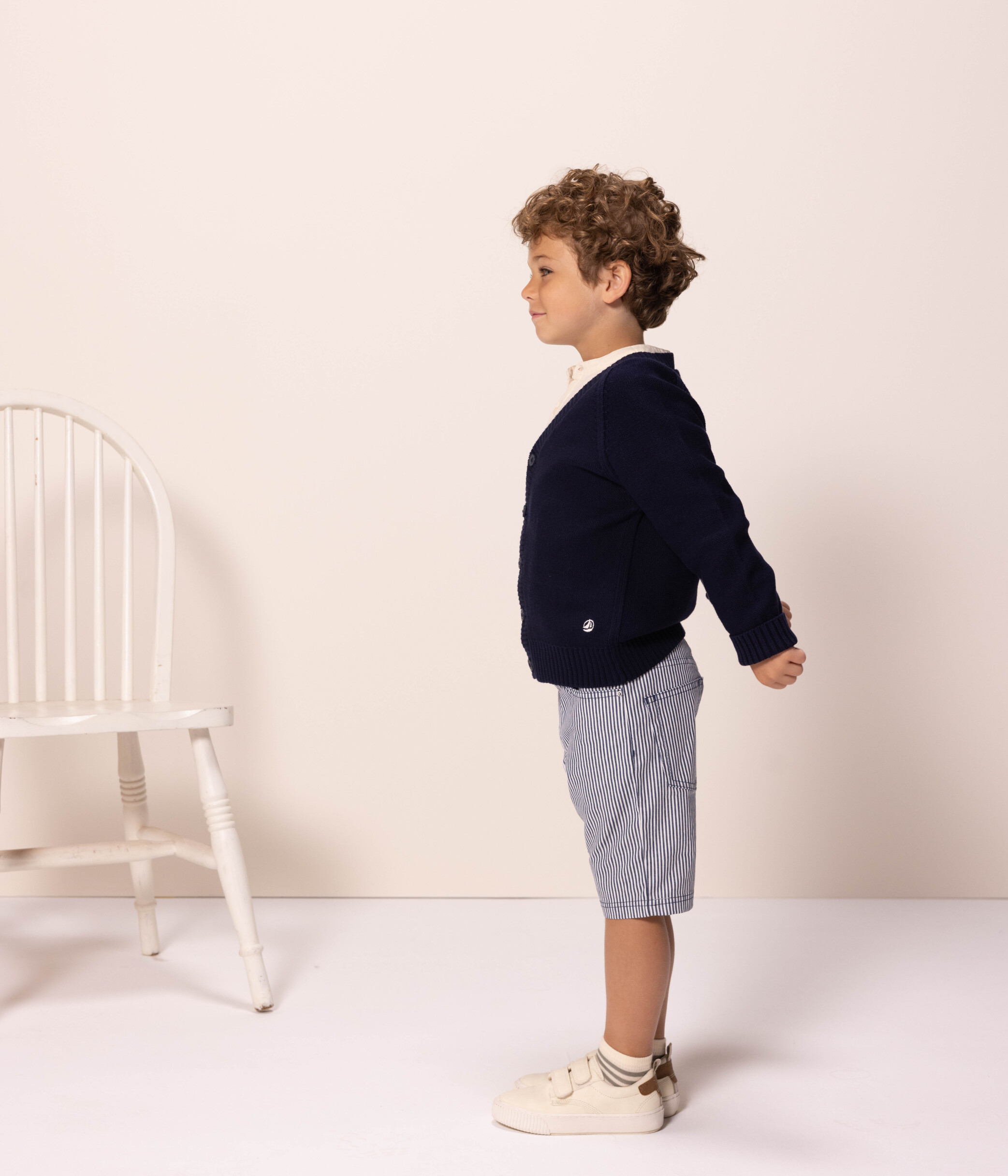 Ensemble 2 pièces en coton - Taille régulière - Encolure ronde - Marron