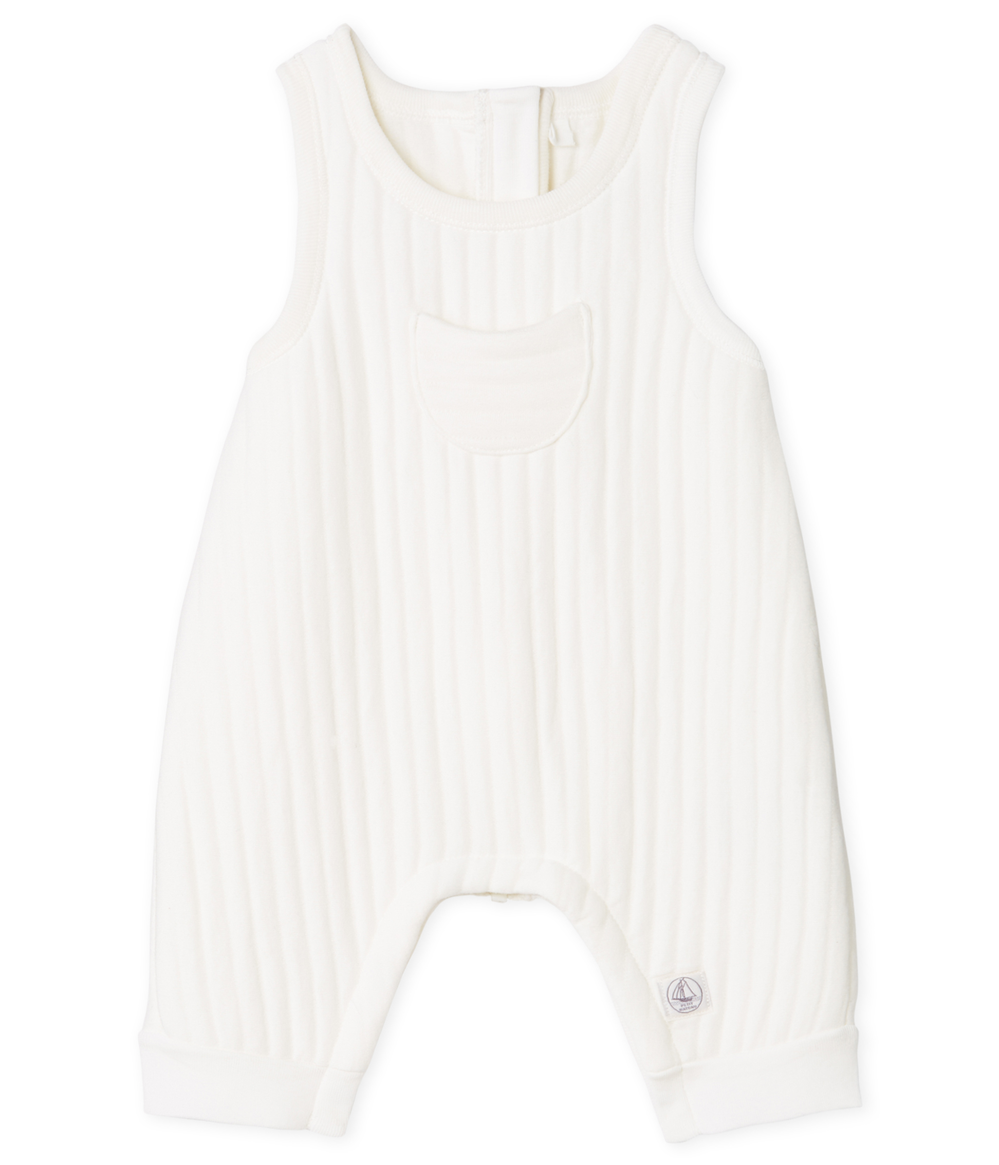 Salopette longue bébé garçon en tubique matelassé