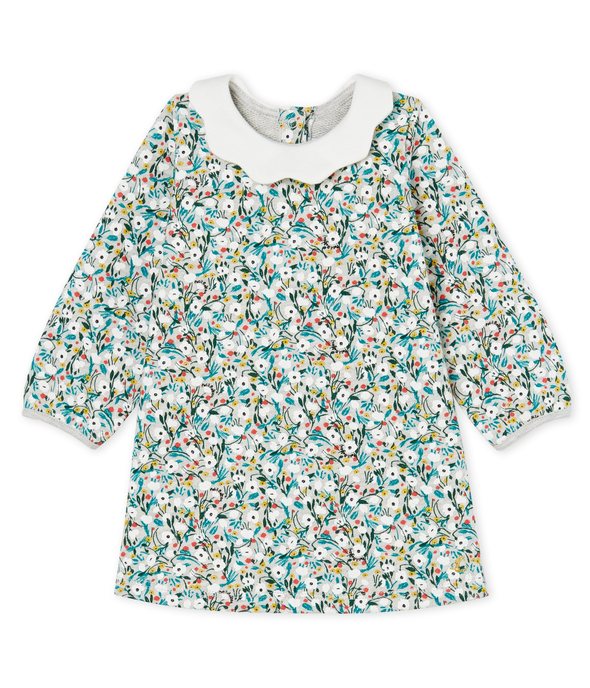 Jurk met lange mouwen en print babymeisje
