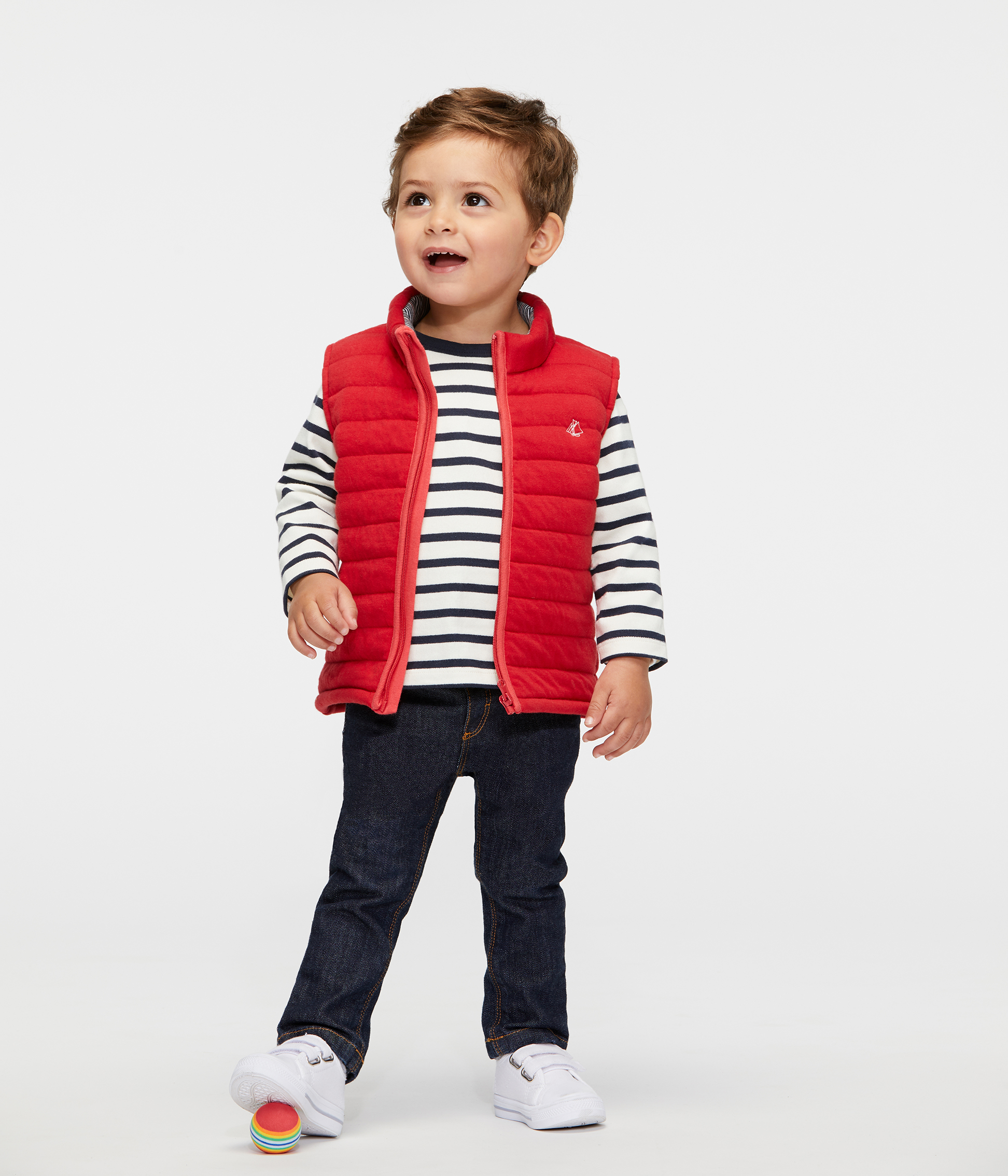 Mouwloze jas babyjongen