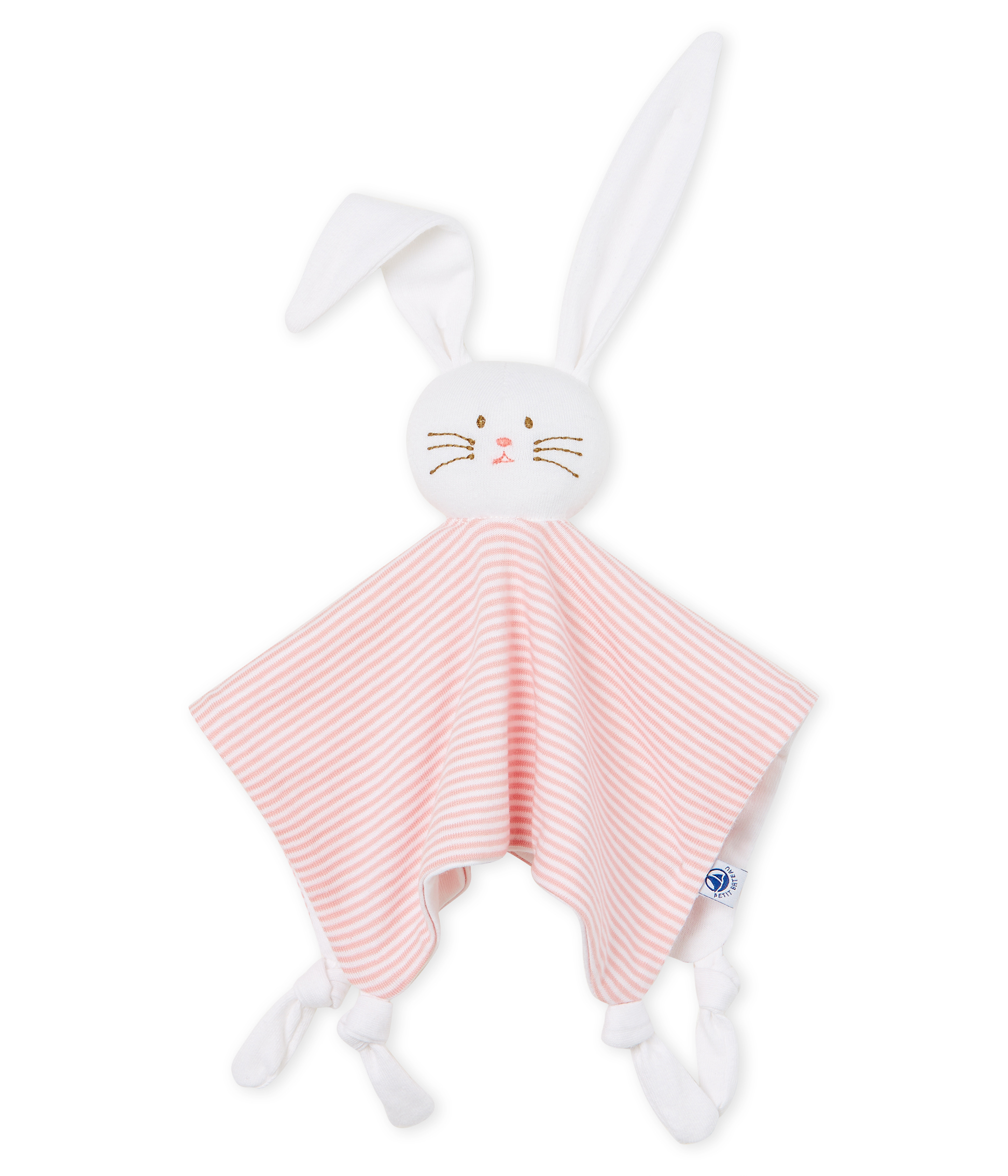 Babyknuffel konijn van gebreide stof